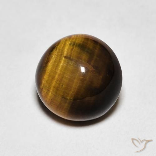 Occhio di tigre Marrone caldo naturale da 2.18 ct, Rotondo, Opaco