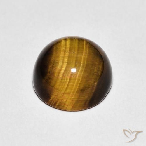 Occhio di tigre Marrone caldo naturale da 2.18 ct, Rotondo, Opaco