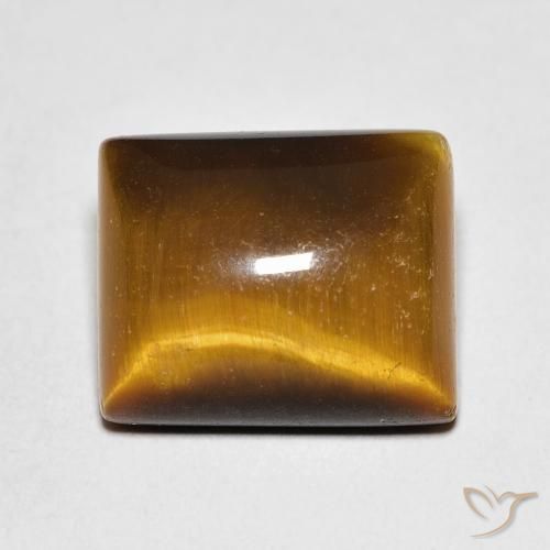 6.03ct Naturale Marrone caldo Occhio di tigre, Taglio a baguette, Opaco