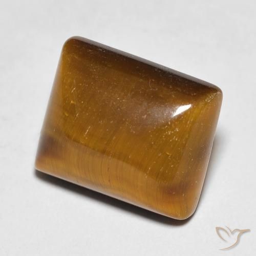 6.62ct Naturale Marrone medio Occhio di tigre, Taglio a baguette, Opaco