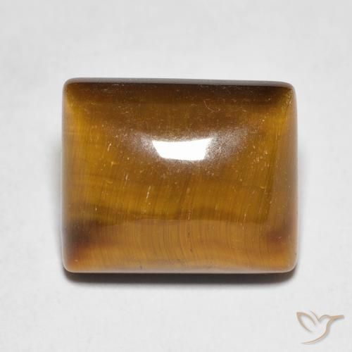 Occhio di tigre Marrone medio naturale da 6.62 ct, Taglio a baguette, Opaco