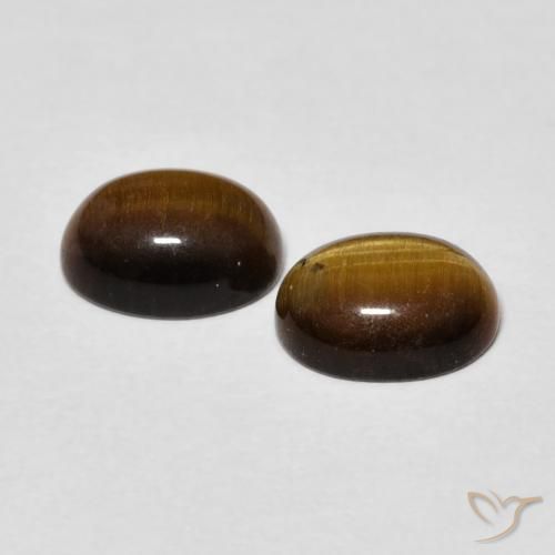 Gemme di Occhio di tigre Marrone caldo naturale da 2.62 ct, Ovale, Opaco