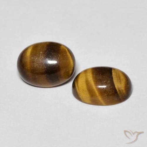 Gemme di Occhio di tigre Marrone dorato naturale da 2.69 ct, Ovale, Opaco