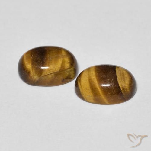 Gemme di Occhio di tigre Marrone dorato naturale da 2.69 ct, Ovale, Opaco