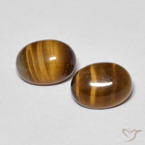 2.73ctw Naturale Marrone caldo Occhio di tigre, Ovale, Opaco