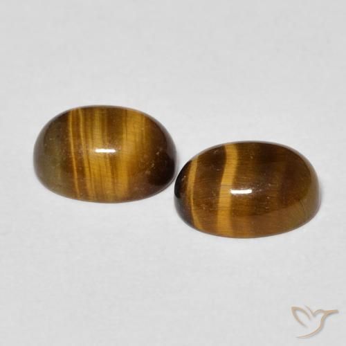 Gemme di Occhio di tigre Marrone caldo naturale da 2.73 ct, Ovale, Opaco