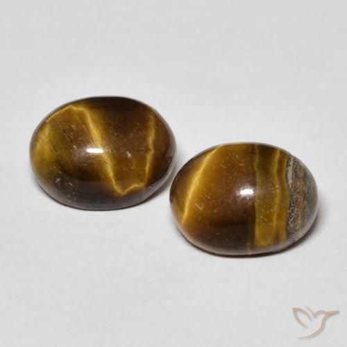3.32ctw Naturale Marrone caldo Occhio di tigre, Ovale, Opaco
