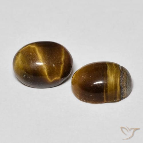 Gemme di Occhio di tigre Marrone caldo naturale da 3.32 ct, Ovale, Opaco