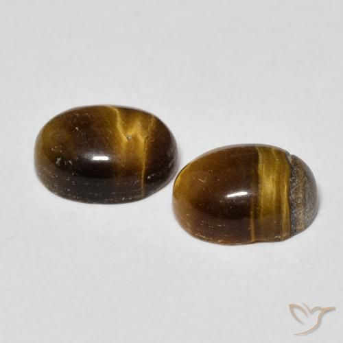 Gemme di Occhio di tigre Marrone caldo naturale da 3.32 ct, Ovale, Opaco