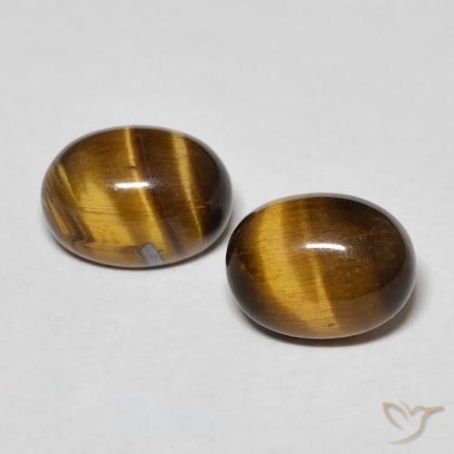 Gemme di Occhio di tigre Marrone dorato naturale da 2.84 ct, Ovale, Opaco