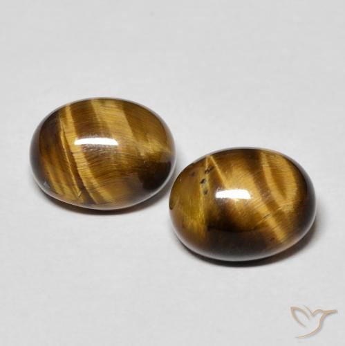 4.72ctw Naturale Marrone caldo Occhio di tigre, Ovale, Opaco