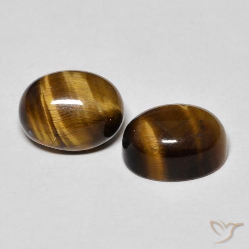 Gemme di Occhio di tigre Marrone caldo naturale da 4.72 ct, Ovale, Opaco