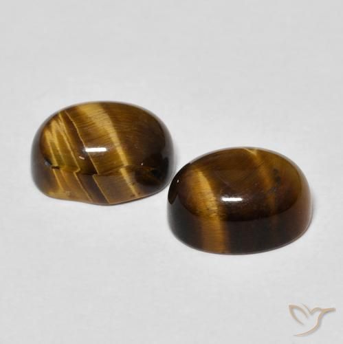 Gemme di Occhio di tigre Marrone caldo naturale da 4.72 ct, Ovale, Opaco