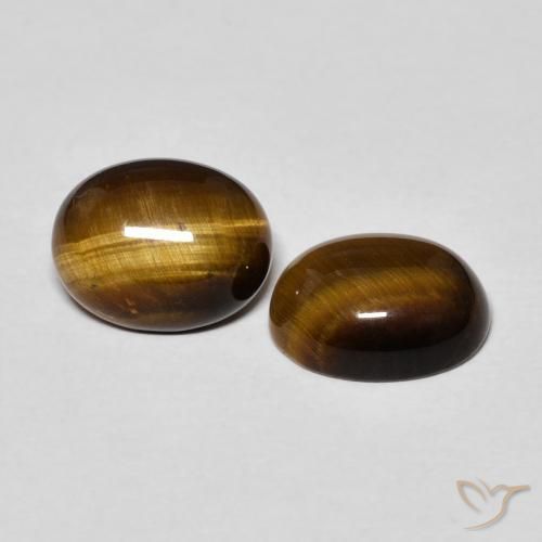 Gemme di Occhio di tigre Marrone dorato naturale da 3.60 ct, Ovale, Opaco