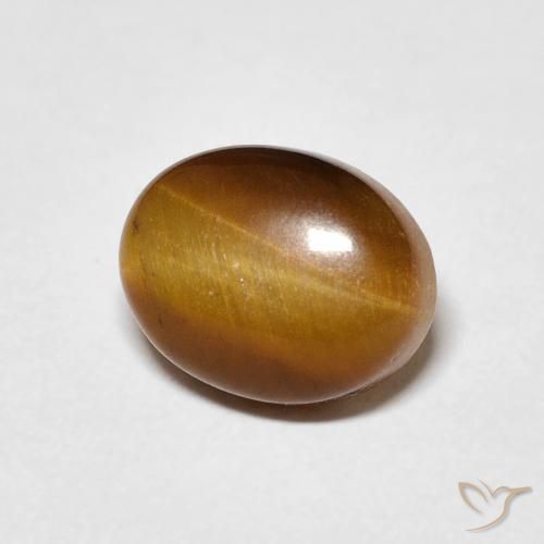 Occhio di tigre Marrone caldo naturale da 3.12 ct, Ovale, Opaco