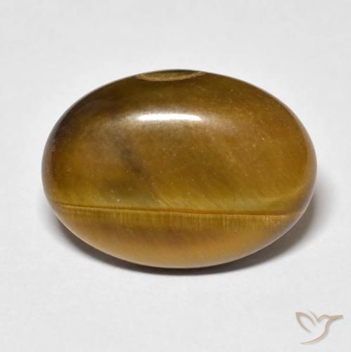 Occhio di tigre Marrone chiaro naturale da 9.62 ct, Ovale, Opaco