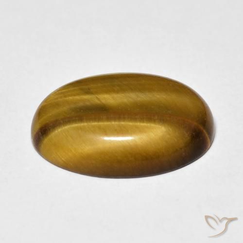 Occhio di tigre Marrone chiaro naturale da 9.62 ct, Ovale, Opaco
