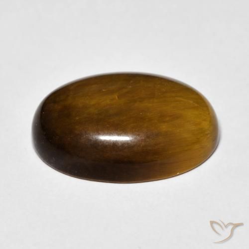 Occhio di tigre Marrone dorato naturale da 11.14 ct, Ovale, Opaco