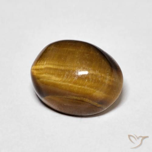 Occhio di tigre Marrone giallastro naturale da 4.05 ct, Ovale, Opaco