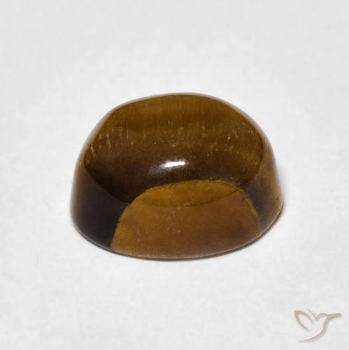 Occhio di tigre Marrone giallastro naturale da 4.05 ct, Ovale, Opaco