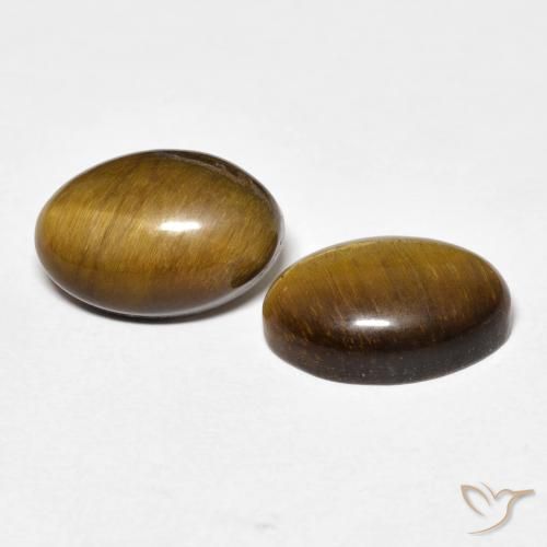 Gemme di Occhio di tigre Marrone dorato naturale da 7.73 ct, Ovale, Opaco