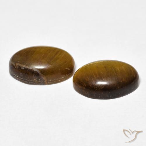 Gemme di Occhio di tigre Marrone dorato naturale da 7.73 ct, Ovale, Opaco