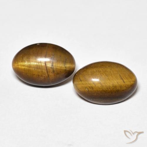 Gemme di Occhio di tigre Medium Dark-Brown naturale da 7.36 ct, Ovale, Opaco