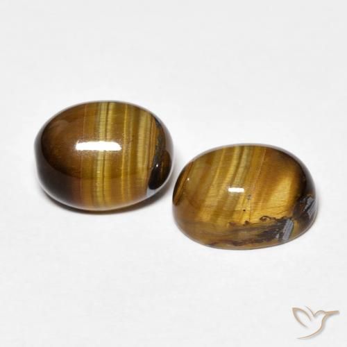 Gemme di Occhio di tigre Marrone medio naturale da 4.81 ct, Ovale, Opaco