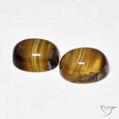 Gemme di Occhio di tigre Marrone medio naturale da 4.81 ct, Ovale, Opaco
