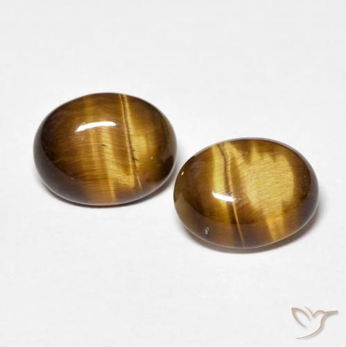 2.70ctw Naturale Marrone caldo Occhio di tigre, Ovale, Opaco