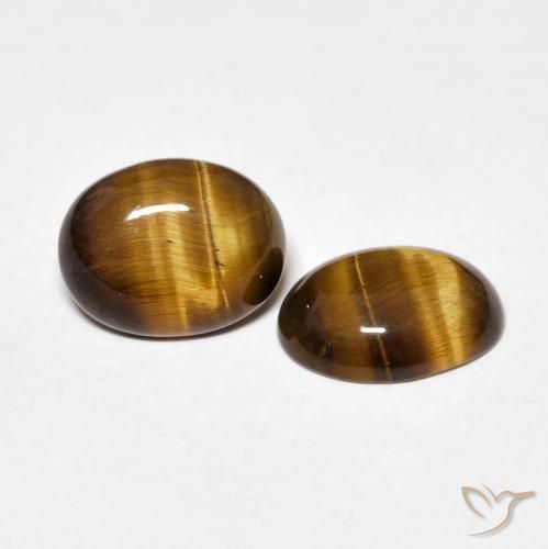 Gemme di Occhio di tigre Marrone caldo naturale da 2.70 ct, Ovale, Opaco