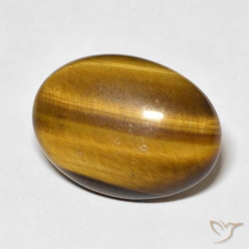 Occhio di tigre Marrone medio naturale da 9.62 ct, Ovale, Opaco