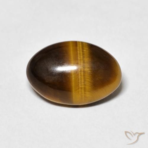 3.70ct Naturale Marrone caldo Occhio di tigre, Ovale, Opaco