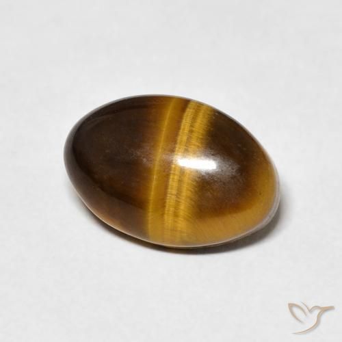 Occhio di tigre Marrone caldo naturale da 3.70 ct, Ovale, Opaco