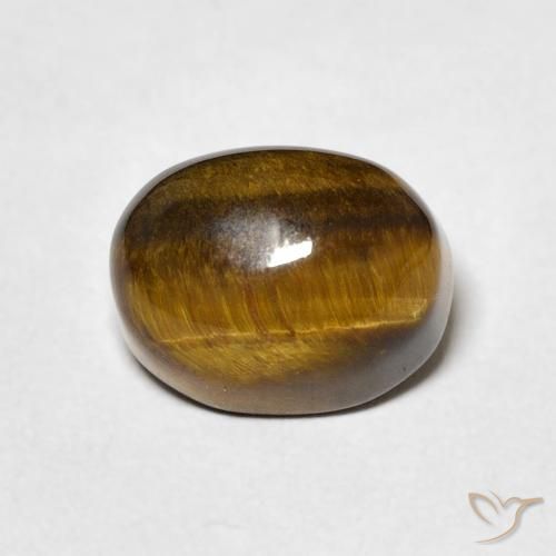 3.41ct Naturale Marrone medio Occhio di tigre, Ovale, Opaco