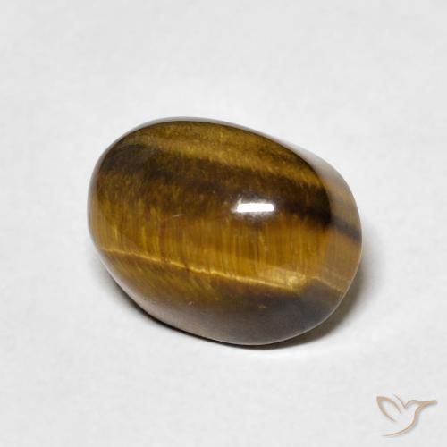 Occhio di tigre Marrone medio naturale da 3.41 ct, Ovale, Opaco