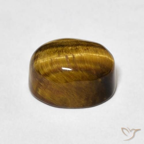 Occhio di tigre Marrone medio naturale da 3.41 ct, Ovale, Opaco