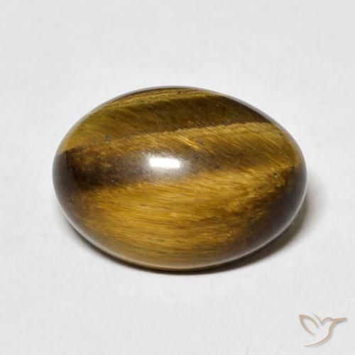 7.10ct Naturale Marrone dorato Occhio di tigre, Ovale, Opaco