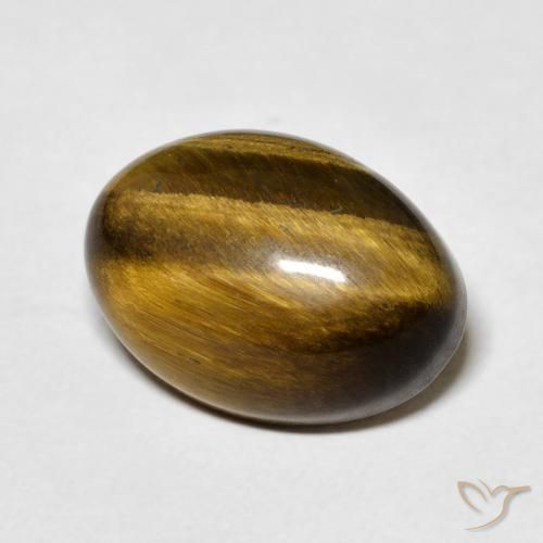 Occhio di tigre Marrone dorato naturale da 7.10 ct, Ovale, Opaco
