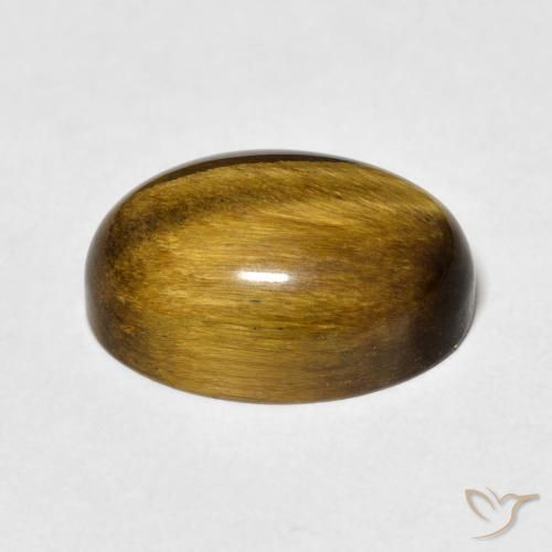 Occhio di tigre Marrone dorato naturale da 7.10 ct, Ovale, Opaco