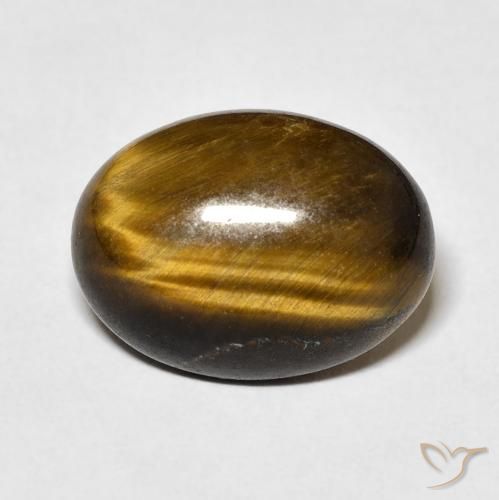 8.85ct Naturale Marrone caldo Occhio di tigre, Ovale, Opaco