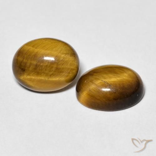 Gemme di Occhio di tigre Marrone chiaro naturale da 5.66 ct, Ovale, Opaco