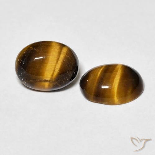 Gemme di Occhio di tigre Marrone caldo naturale da 3.05 ct, Ovale, Opaco