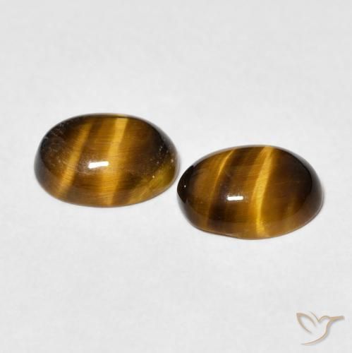 Gemme di Occhio di tigre Marrone caldo naturale da 3.05 ct, Ovale, Opaco