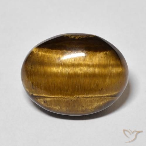 10.42ct Naturale Marrone caldo Occhio di tigre, Ovale, Opaco