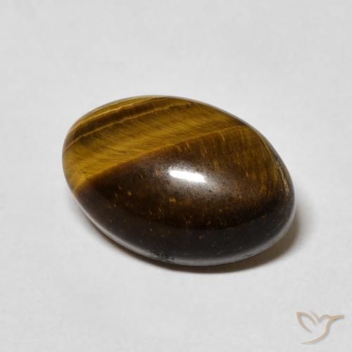 Occhio di tigre Marrone dorato naturale da 3.84 ct, Ovale, Opaco