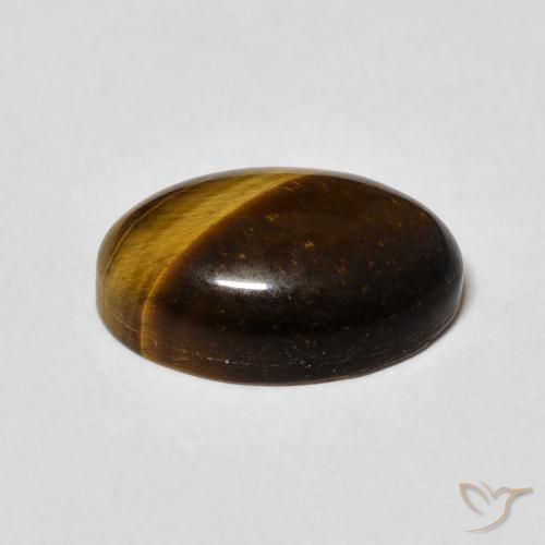 Occhio di tigre Marrone dorato naturale da 3.84 ct, Ovale, Opaco