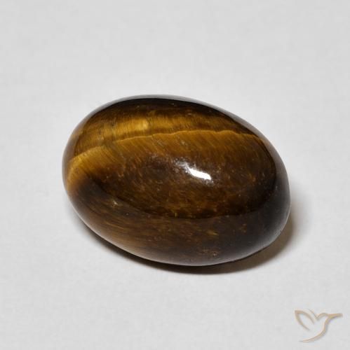 Occhio di tigre Marrone giallastro naturale da 6.48 ct, Ovale, Opaco