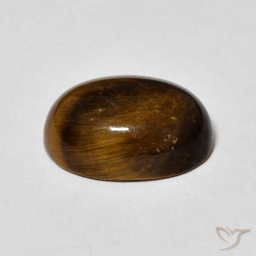 Occhio di tigre Marrone giallastro naturale da 6.48 ct, Ovale, Opaco