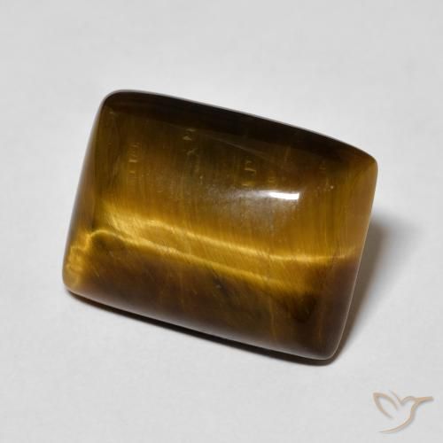 Occhio di tigre Marrone caldo naturale da 14.14 ct, Taglio a baguette, Opaco
